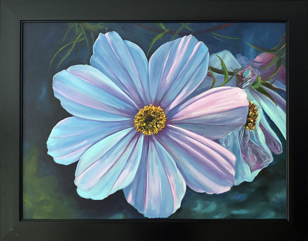 painting of flowers by artist Doris Clark